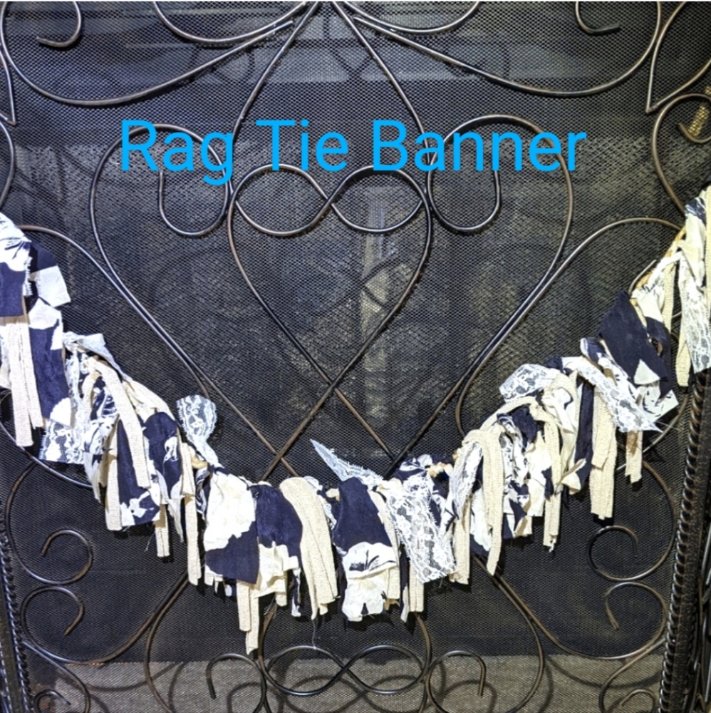 Boho Chic Rag Style Garland / Farmhouse Garland / Rag Garland / Handmade Garland
